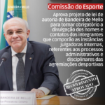 Comissão do Esporte da Câmara aprovou PL de autoria do deputado federal Bandeira de Mello